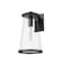 Z-Lite Bar Harbor Outdoor Wall, 1-Light, 10 In.W x 11 In.L x 18 In.H, Sand Black/Clear seedy 5004B-BK - alternate 3